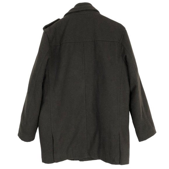 Tasso Elba Men's Size Medium Brown Wool Blend Long Sleeve Full Zip Jacket Coat - Picture 2 of 10